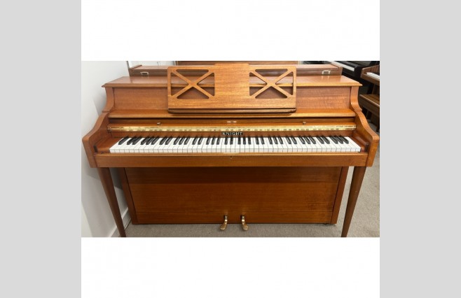 Knight Satin Teak K15 Upright Piano, Used - All Inclusive Premium Package (SN:51813) - Image 1